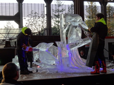 Sculpture sur glace