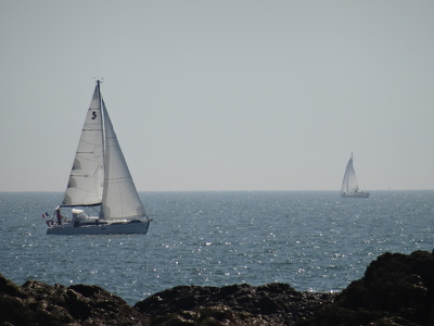 Depuis la plage de la Govelle