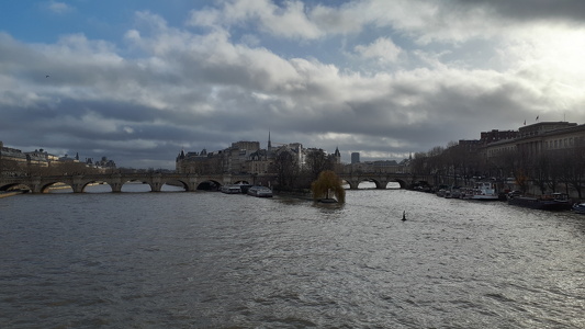 Île de la Cité depuis le Pont des Arts à Paris