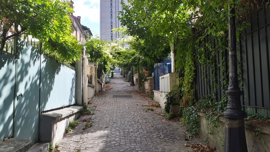 Villa Sadi Carnot dans le quartier de la Mouzaïa à Paris