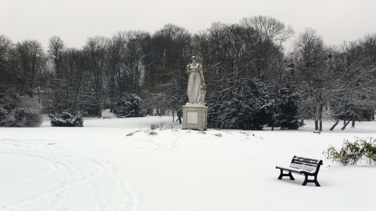 Parc de Bois-Préau sous la neige