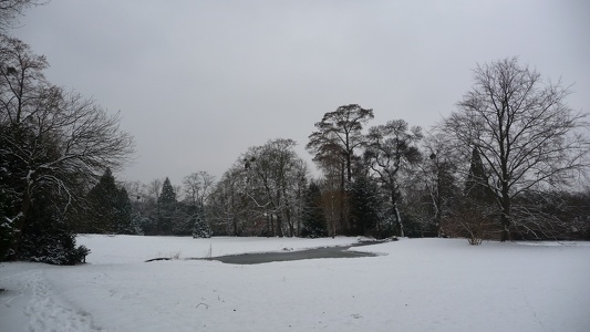 Le Parc de la Malmaison sous la neige
