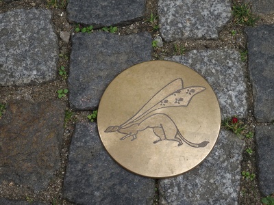 Clou bronze hermine dans la ville de Vannes