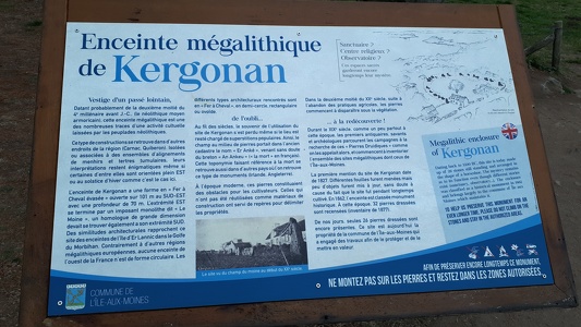 Cromlech de Kergonan sur l'Île-aux-Moines